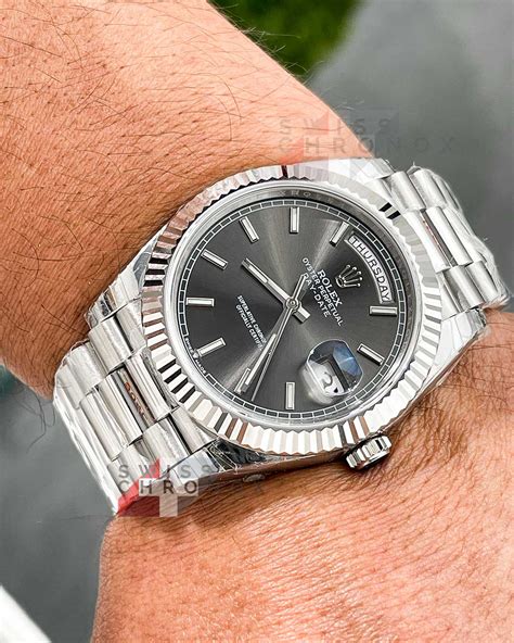 rolex watch with date and da|Rolex day date 40mm.